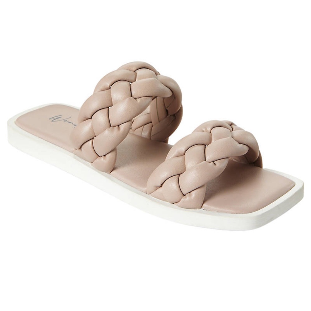 Braided Double Band Sandal, worn twice